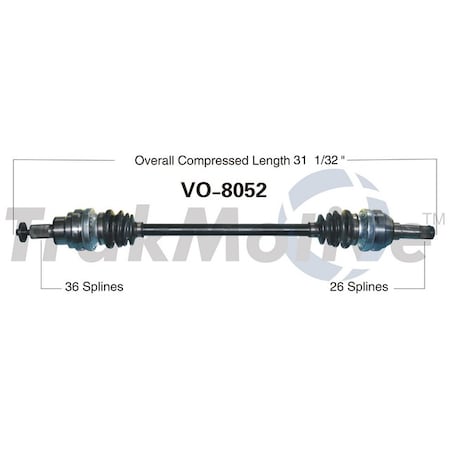 Surtrack Axle Cv Axle Shaft, Vo-8052 VO-8052
